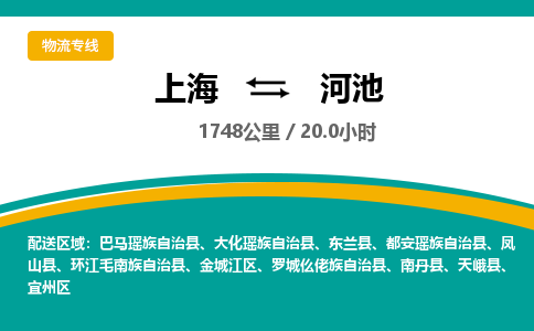 上海到河池物流公司服务-易碎货物运输专线「市县闪送」
