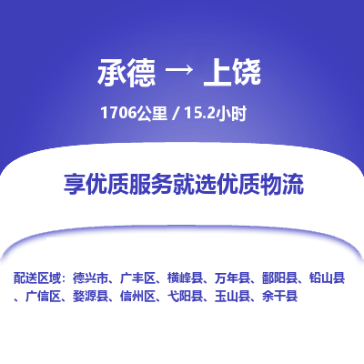 承德到上饶物流公司|承德到上饶货运|承德至上饶专线物流