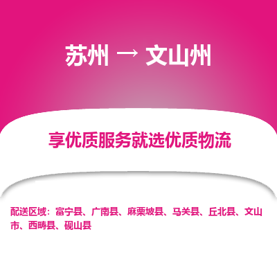 苏州到文山州物流公司-苏州到文山州专线物流